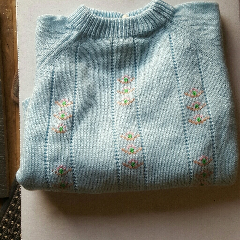Italian Made Light Blue Baby Sweater